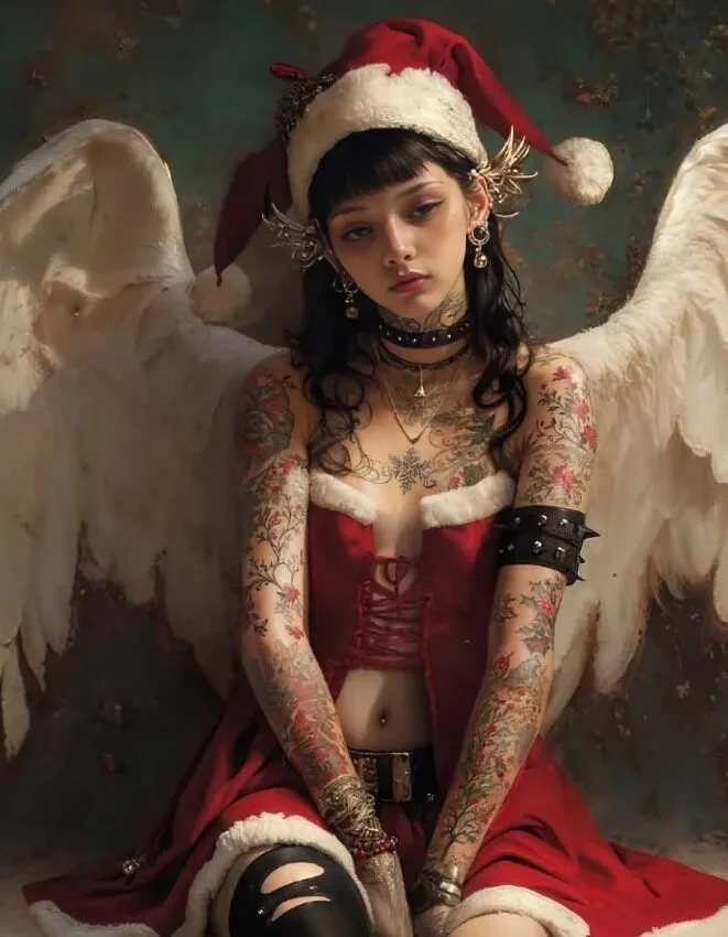 Gothic Holiday Angel Ensemble 