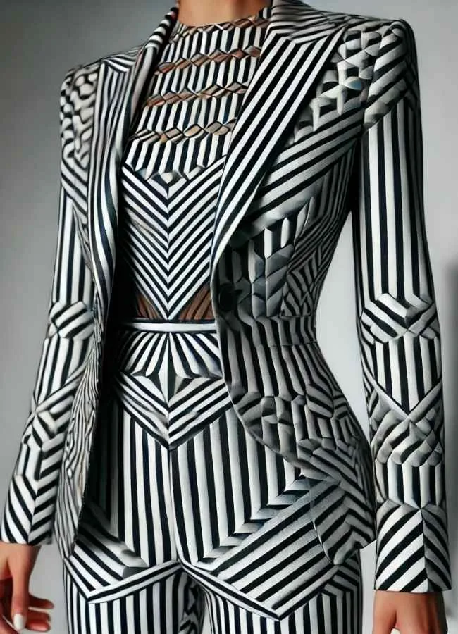 Optical Illusion Suit- Surrealism Dress To Impress